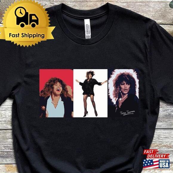 Tops - Tina Turner Portrate Musical Queen Of Rock Unisex Tshirt